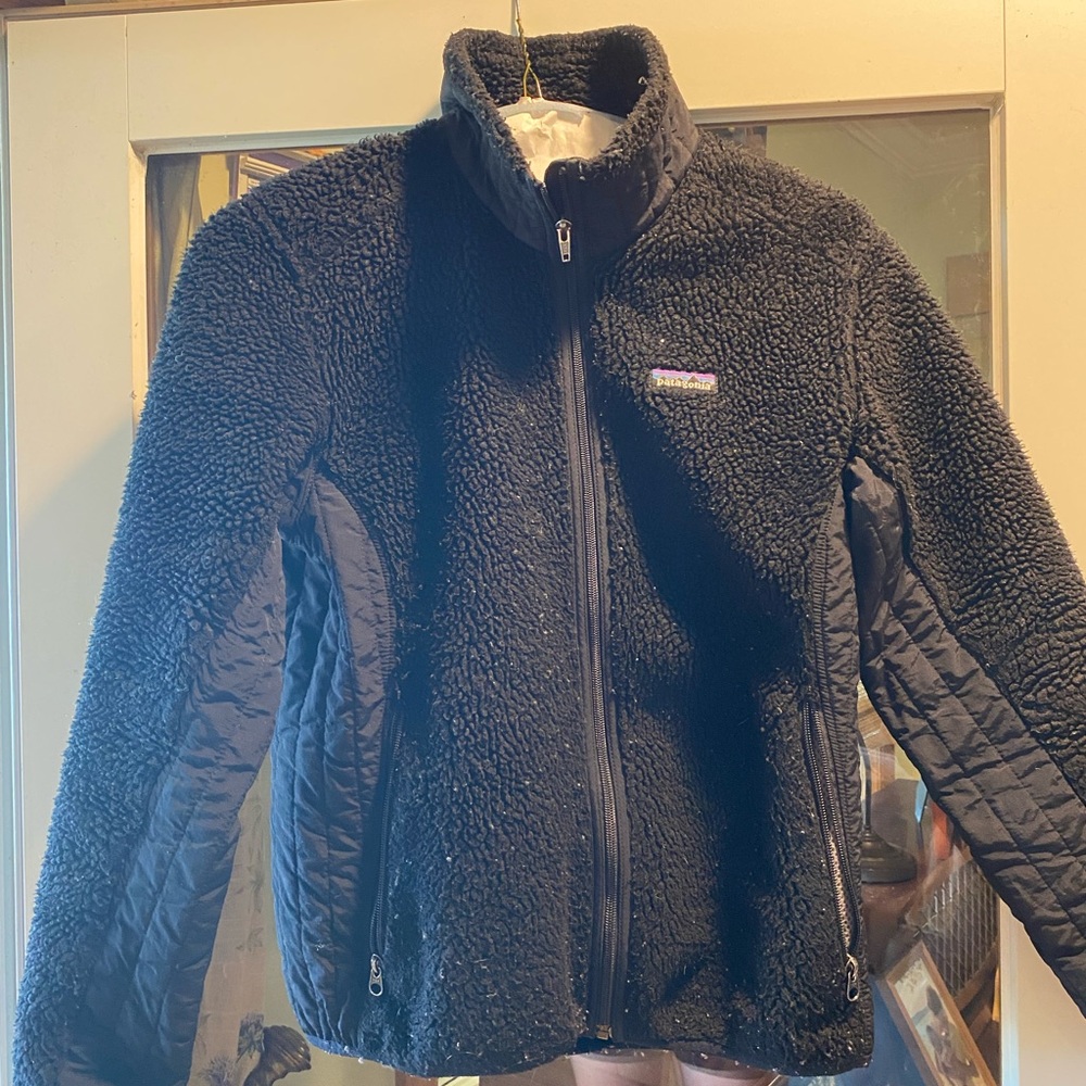 Patagonia Black fleeces Jacket with Quilted Design